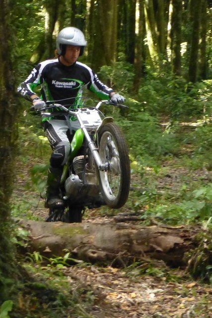 My son Joe on my KT250