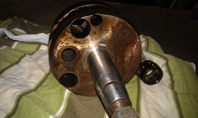 rust spots on crank wheels