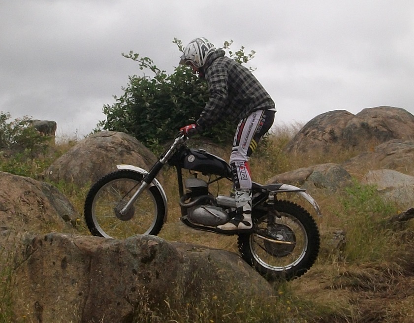 Alexz Wigg riding my CZ 475. Nice kid and he thought the bike was "Prety good". He rode it slightly better than me!