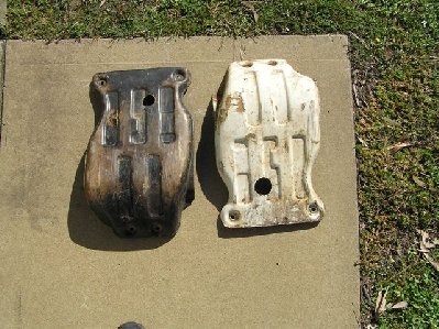 Original A model plate is white one. Black one is replica also fibreglass.