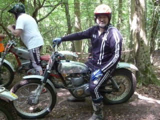 Martyn Wilmore on his trick unit BSA.