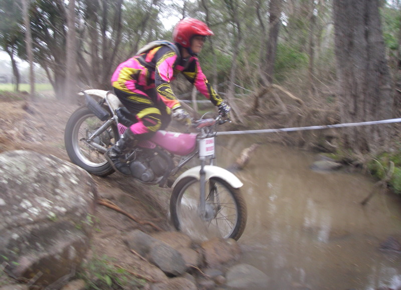 Donna on her trusty TY175!