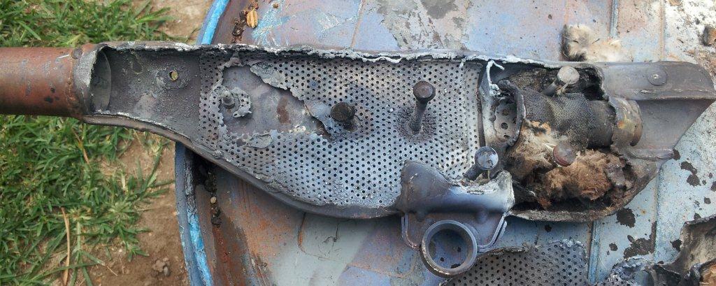 TY175 Muffler Dissected