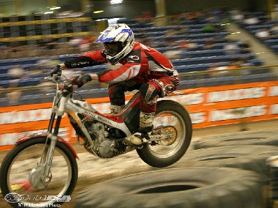 Keith Wineland and his Montessa showing the Enduro people how it's done