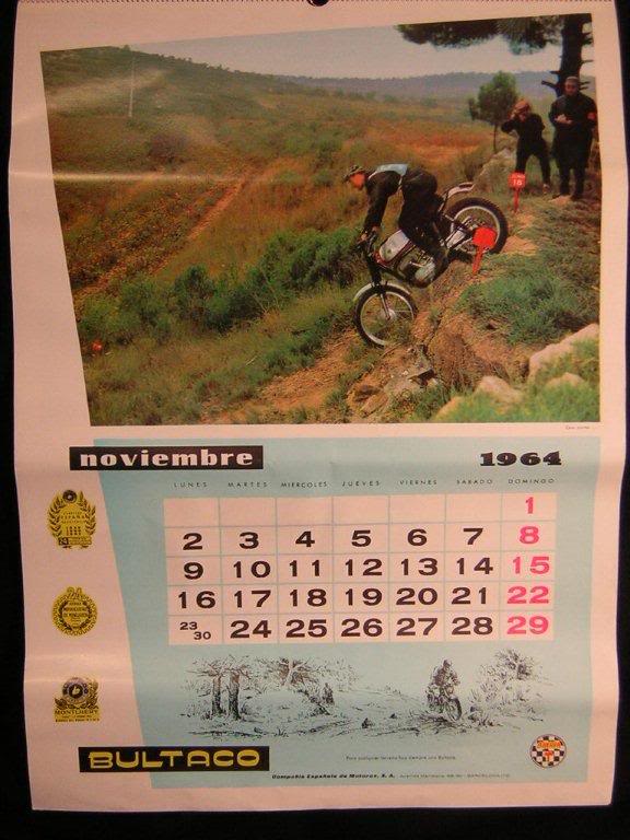 Interesting pic from 1964 Bultaco calendar. So when would that have been published? Late '63. It aint no M10 Sherpa tho.