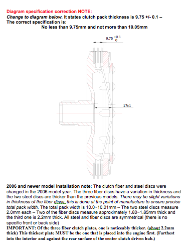 Gas Gas Clutch technical bulletin.