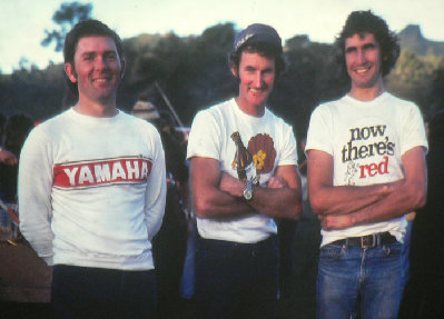 Peter Paice, Alan Kerney, Steve Johnson in New Zealand 1976