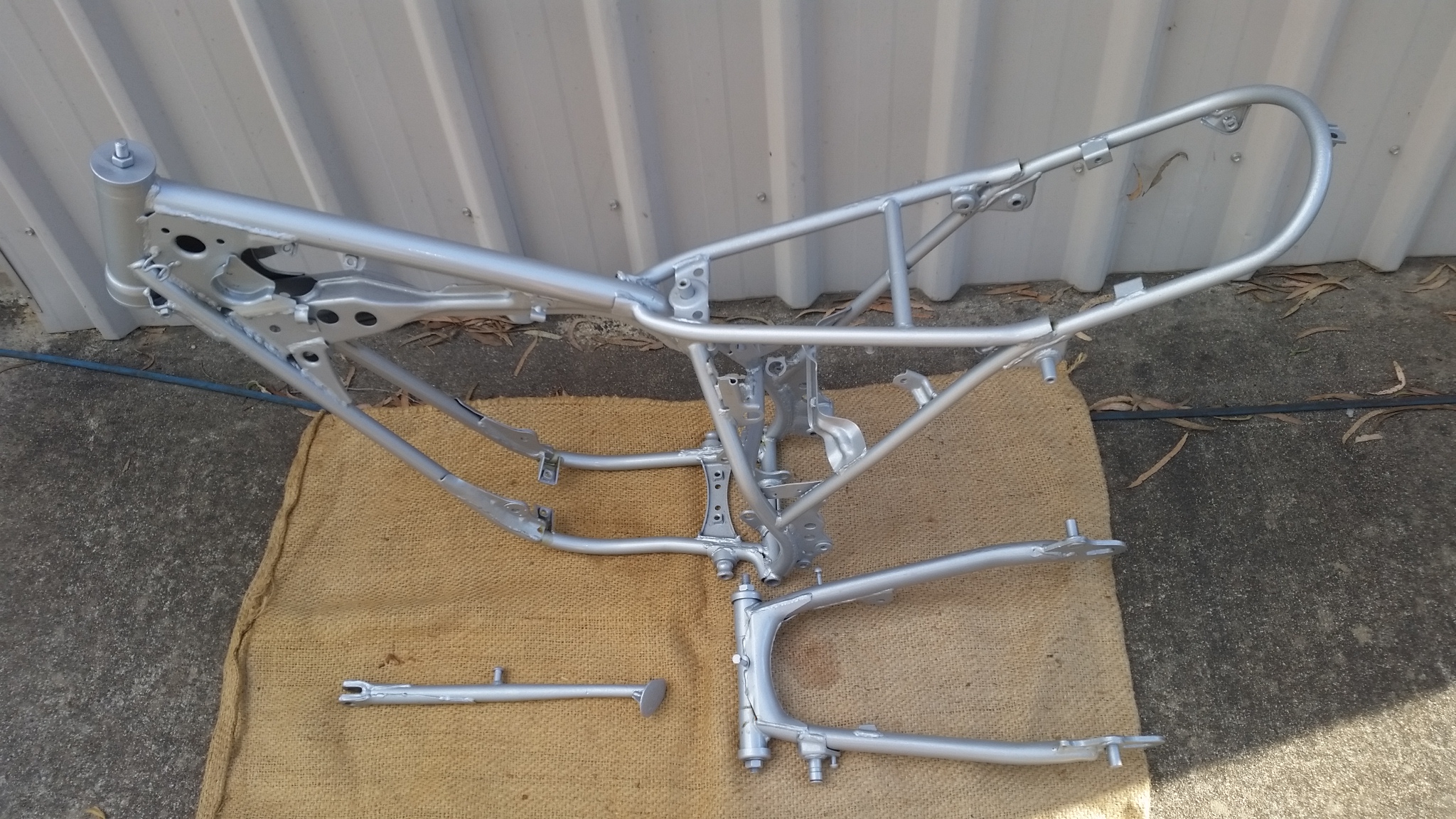 Main frame sandblasted and painted