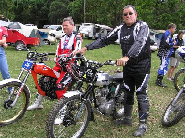 Jeff Eckert Honda TLR250 and Bill Aland Tiger Cub