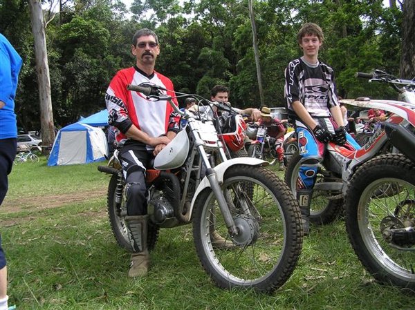 Peter and Luke Casey TY175 and Beta Techno