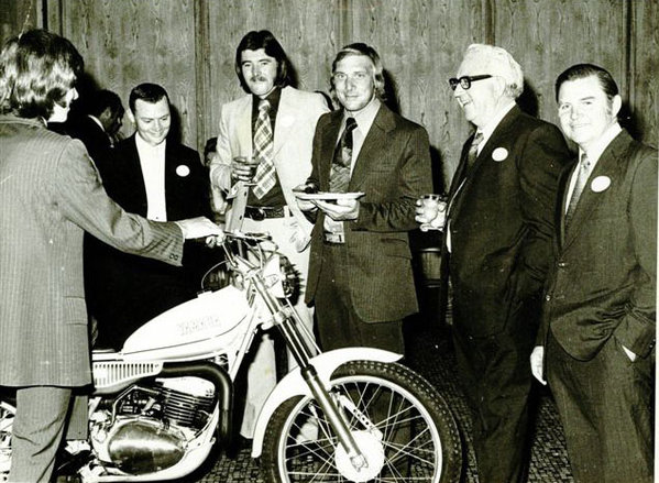 Jeff receiving his TY250 A from Mick Andrew's &amp; Annand &amp; Thompson