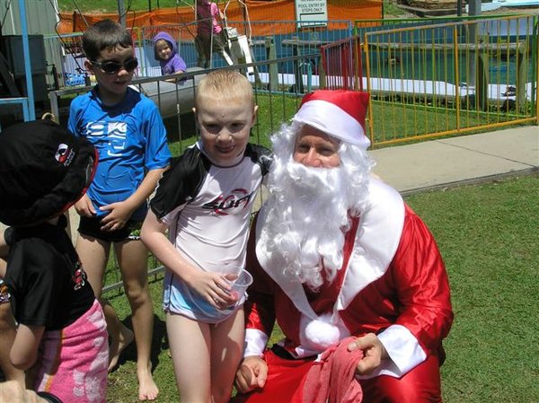 SANTA says hello to Darcy Lahey