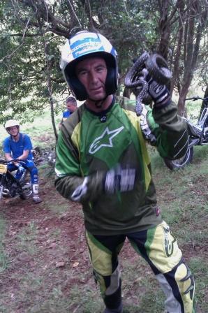 Troy Corser likes to catch snakes in the wild