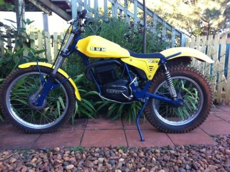 My no.2 SWM as ridden at Brooweena twin shock 2011.