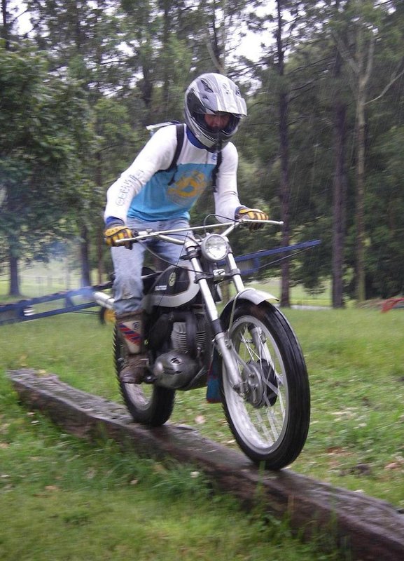 George on his M49 Primadonna before the mud.